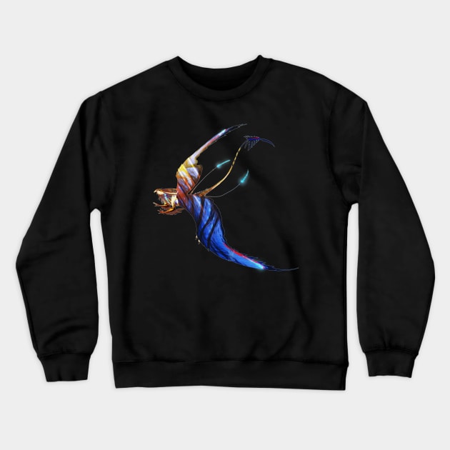 Muzafr Dragon Flying Crewneck Sweatshirt by TwilightSaint